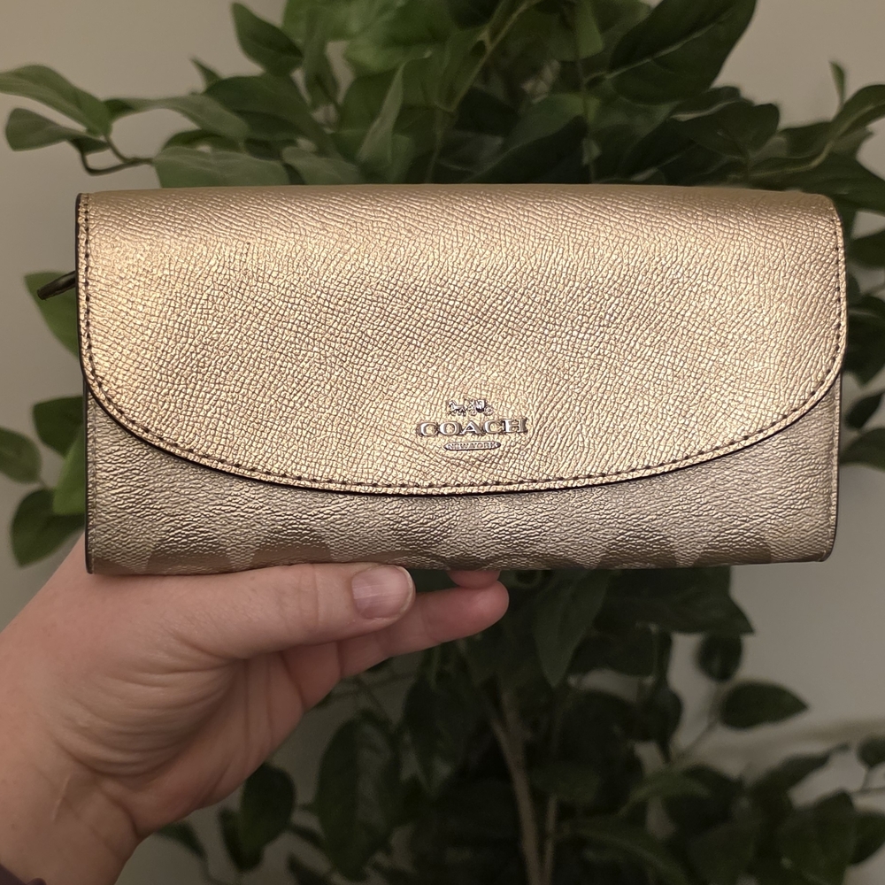 Coach Gold and Silver Wallet